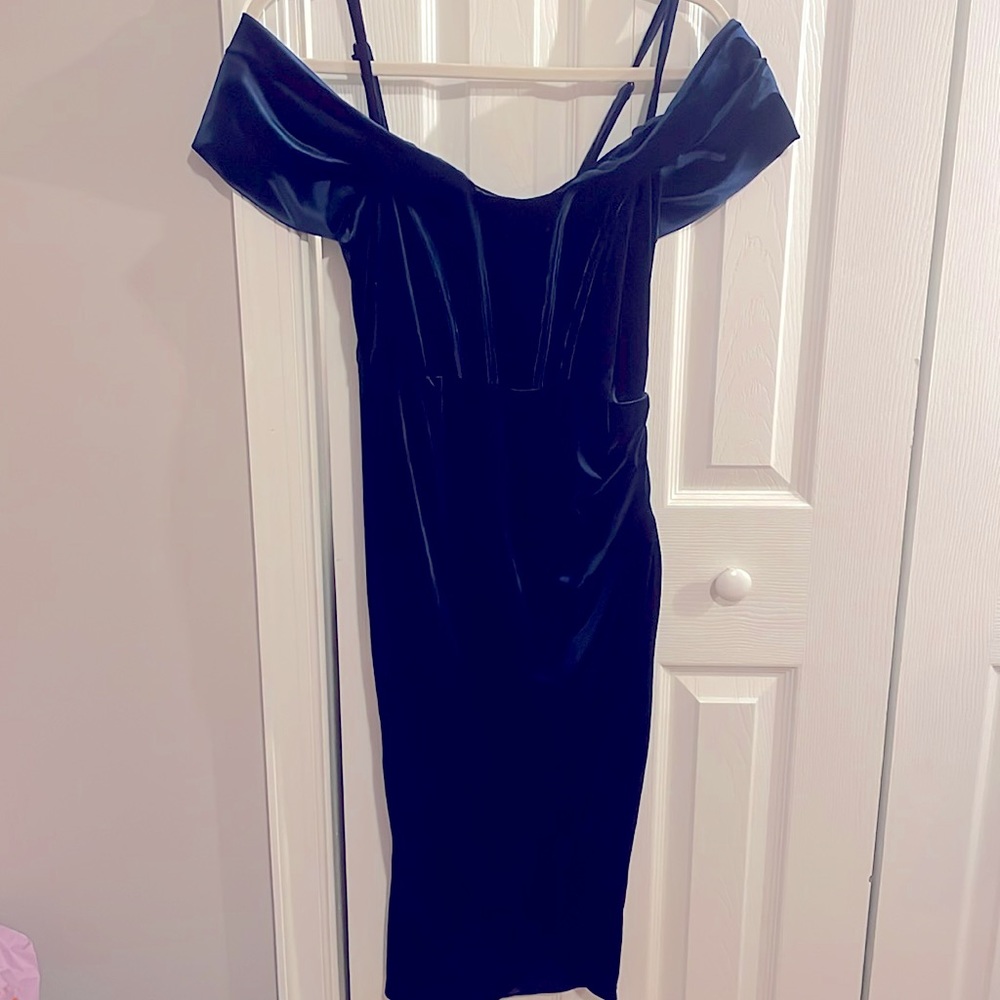Velvet Navy Corset Dress